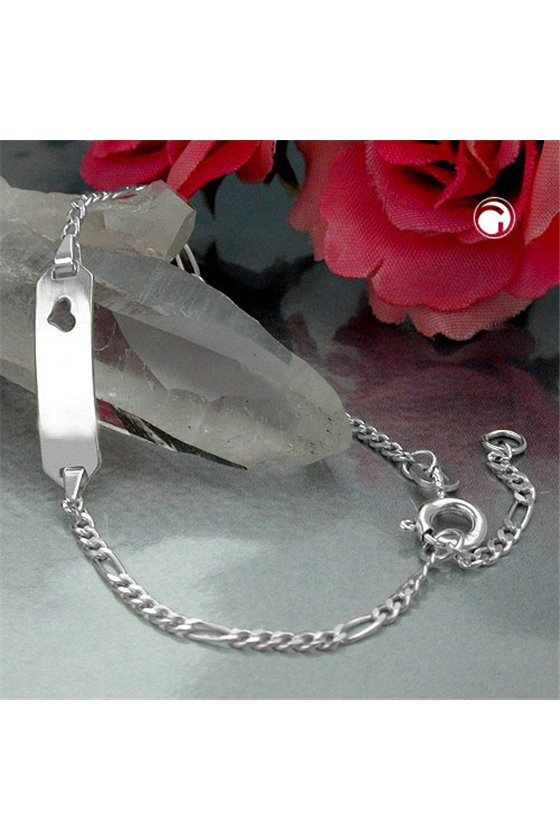 ID BRACELET FIGARO CHAIN SILVER 925