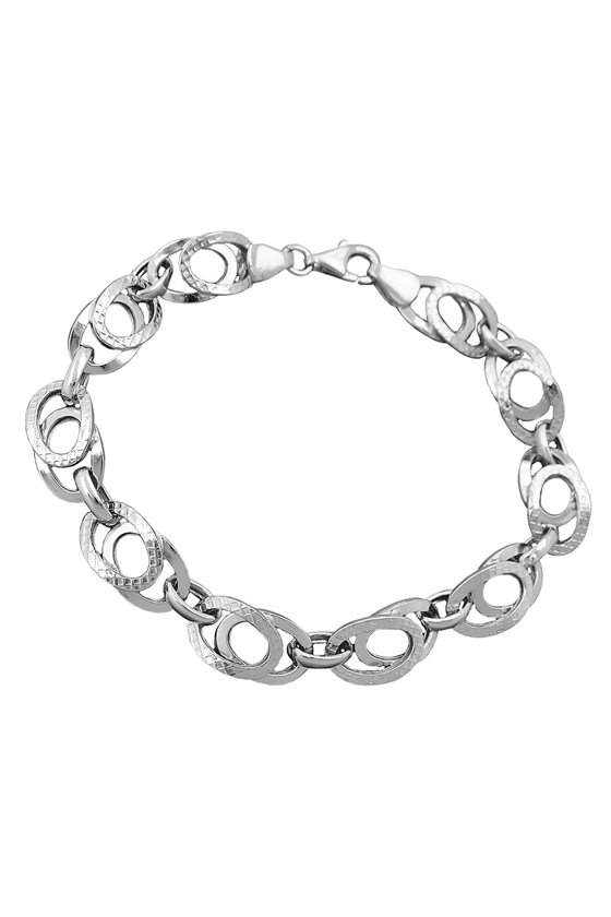 BRACELET FANCY PATTERN SILVER 925 19CM