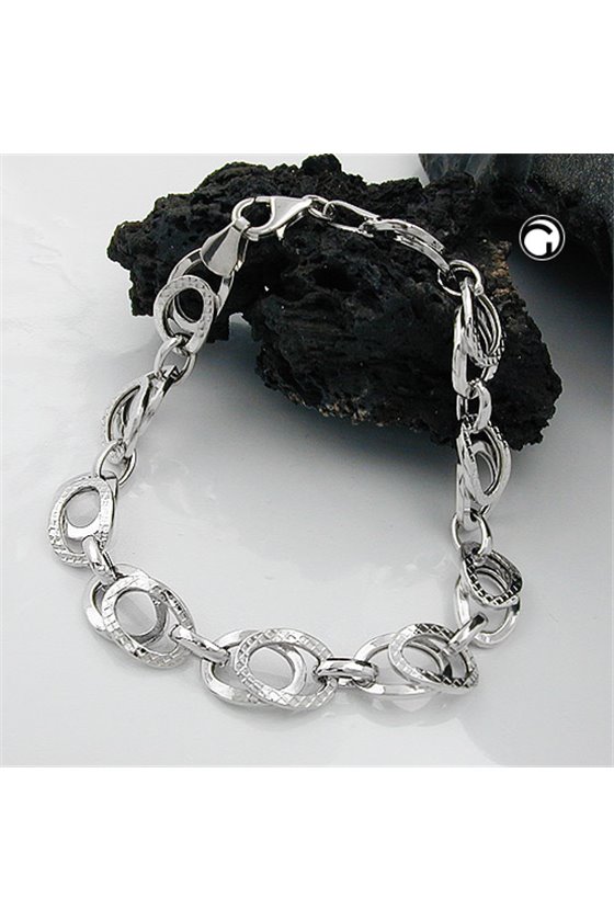 BRACELET FANCY PATTERN SILVER 925 19CM