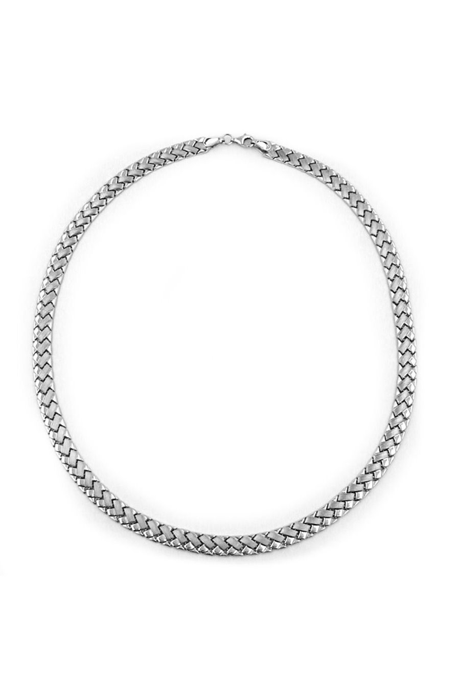 NECKLACE MATTE FINISHED/ POLISHED SILVER 925 43CM