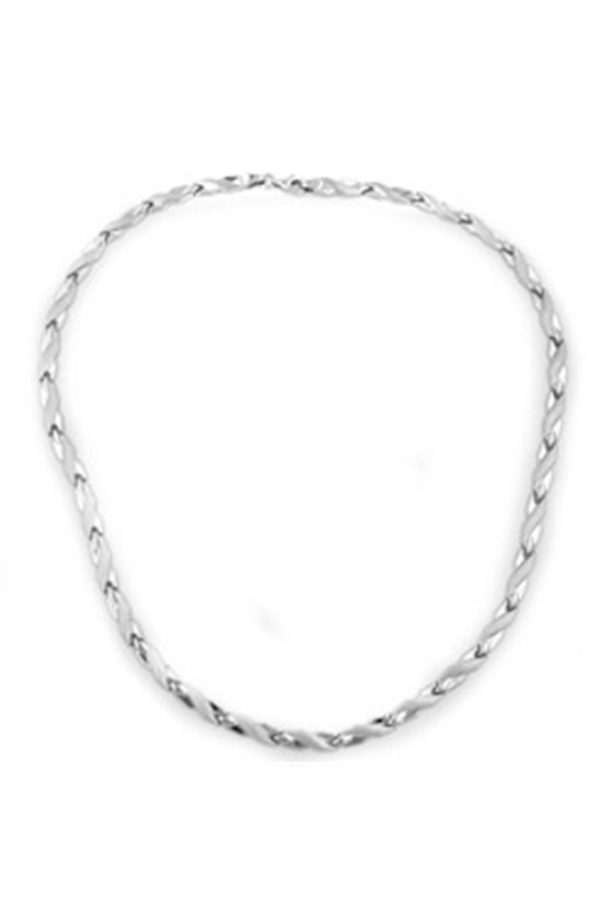 NECKLACE MATTE POLISHED SILVER 925 43CM