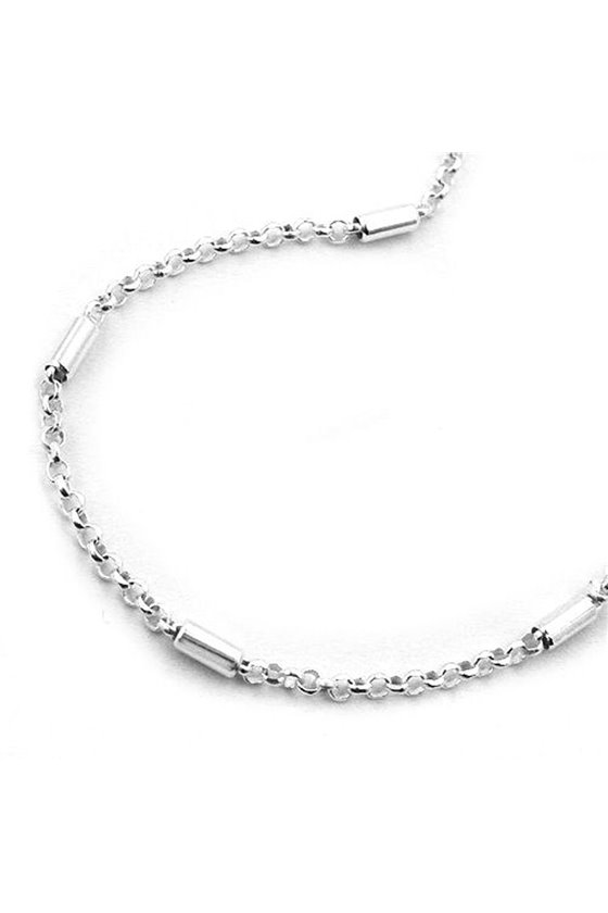 BRACELET WITH 17 LITTLE ROLLS SILVER 925 19CM
