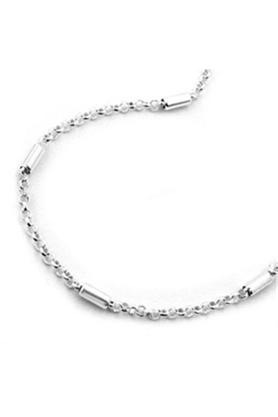 BRACELET WITH 17 LITTLE ROLLS SILVER 925 19CM