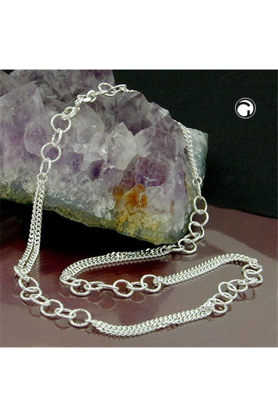NECKLACE FANCY CHAIN SILVER 925 42CM