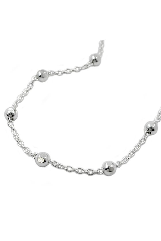 NECKLACE CHAIN WITH BALLS SILVER 925 36CM