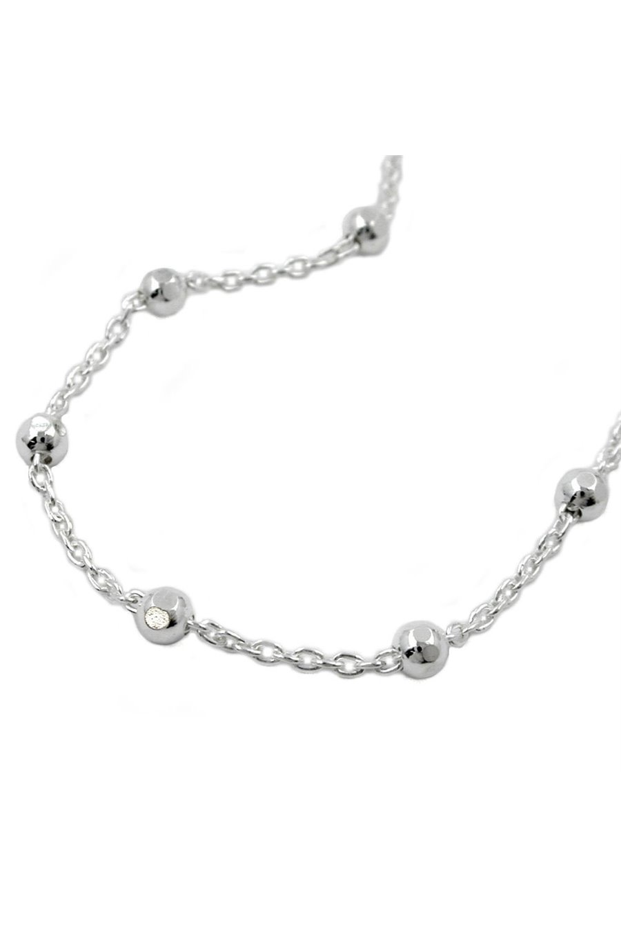 NECKLACE CHAIN WITH BALLS SILVER 925 36CM