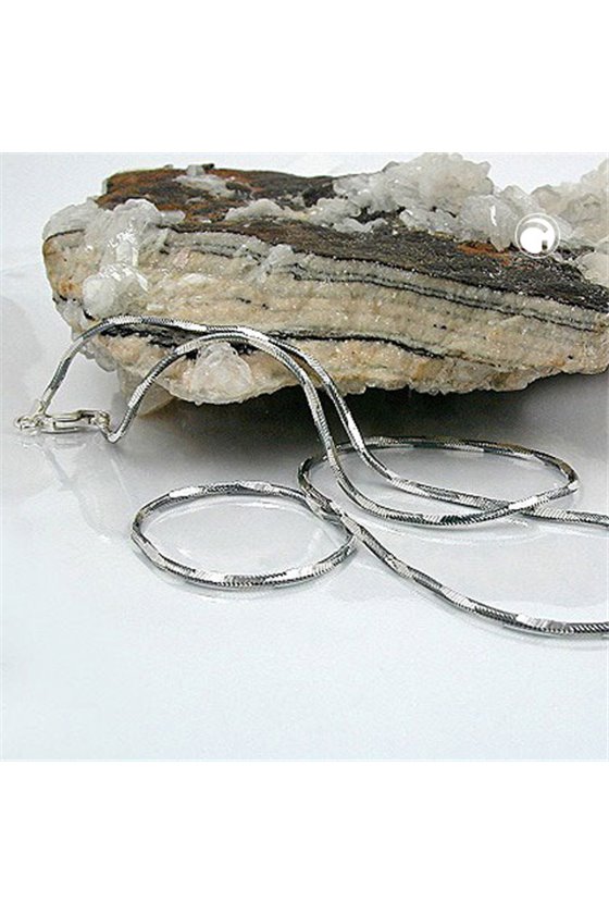 NECKLACE SQUARE SNAKE CHAIN SILVER 925 40CM