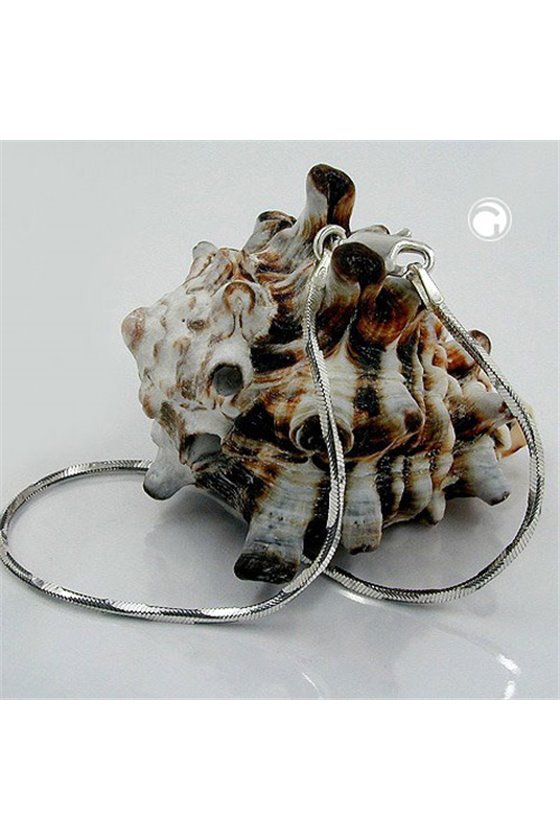 BRACELET EDGED SNAKE CHAIN SILVER 925 19CM