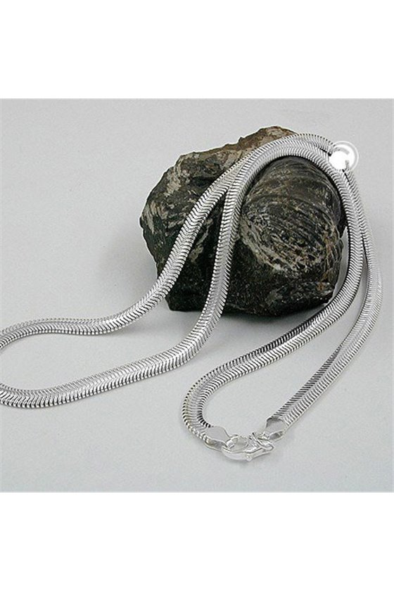 NECKLACE FLAT SNAKE CHAIN SILVER 925 42CM