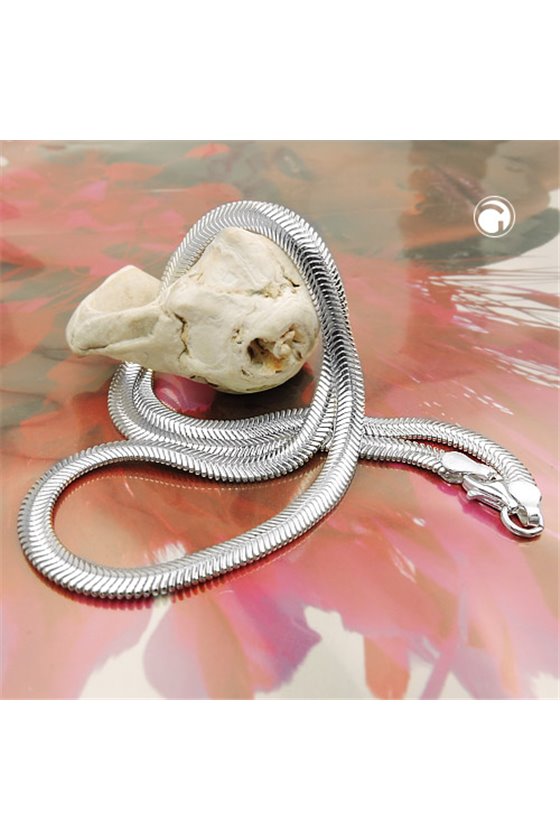 BRACELET FLAT SNAKE CHAIN SILVER 925 21CM