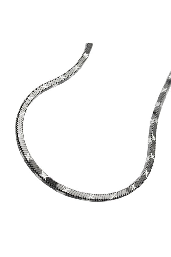 NECKLACE SQUARE SNAKE CHAIN SILVER 925 40CM