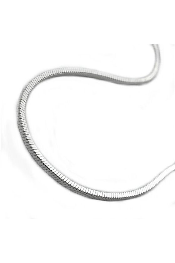 NECKLACE SQUARE SNAKE CHAIN SILVER 925 45CM