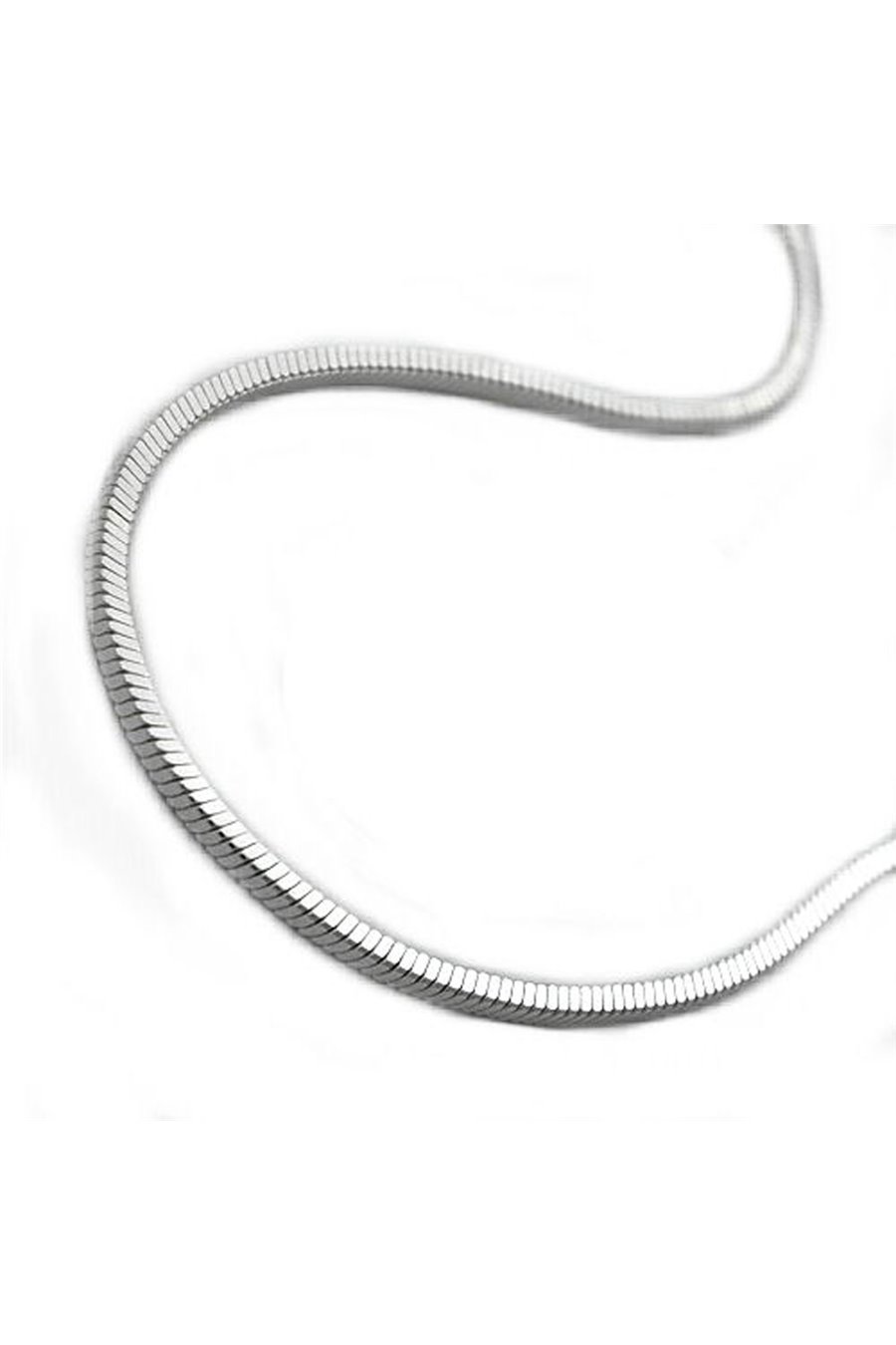 NECKLACE SQUARE SNAKE CHAIN SILVER 925 42CM