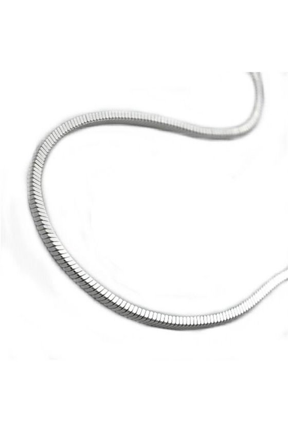 NECKLACE SQUARE SNAKE CHAIN SILVER 925 42CM