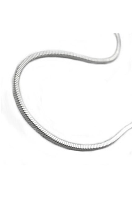 NECKLACE SQUARE SNAKE CHAIN SILVER 925 42CM