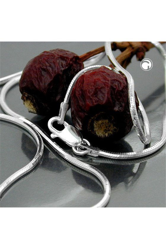 NECKLACE SQUARE SNAKE CHAIN SILVER 925 50CM