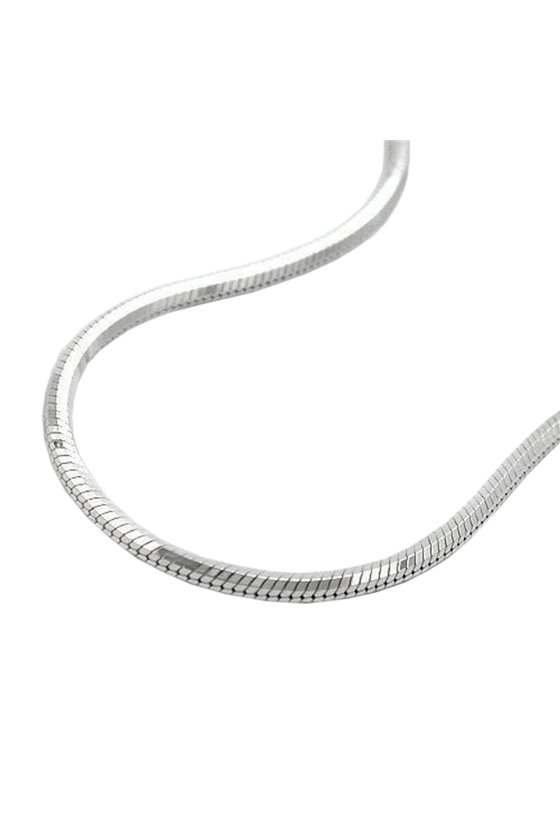 NECKLACE EDGED SNAKE CHAIN SILVER 925 42CM