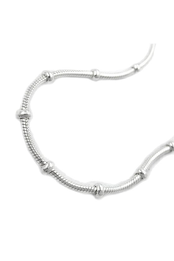 NECKLACE SNAKE AND BALL CHAIN SILVER 925 42CM