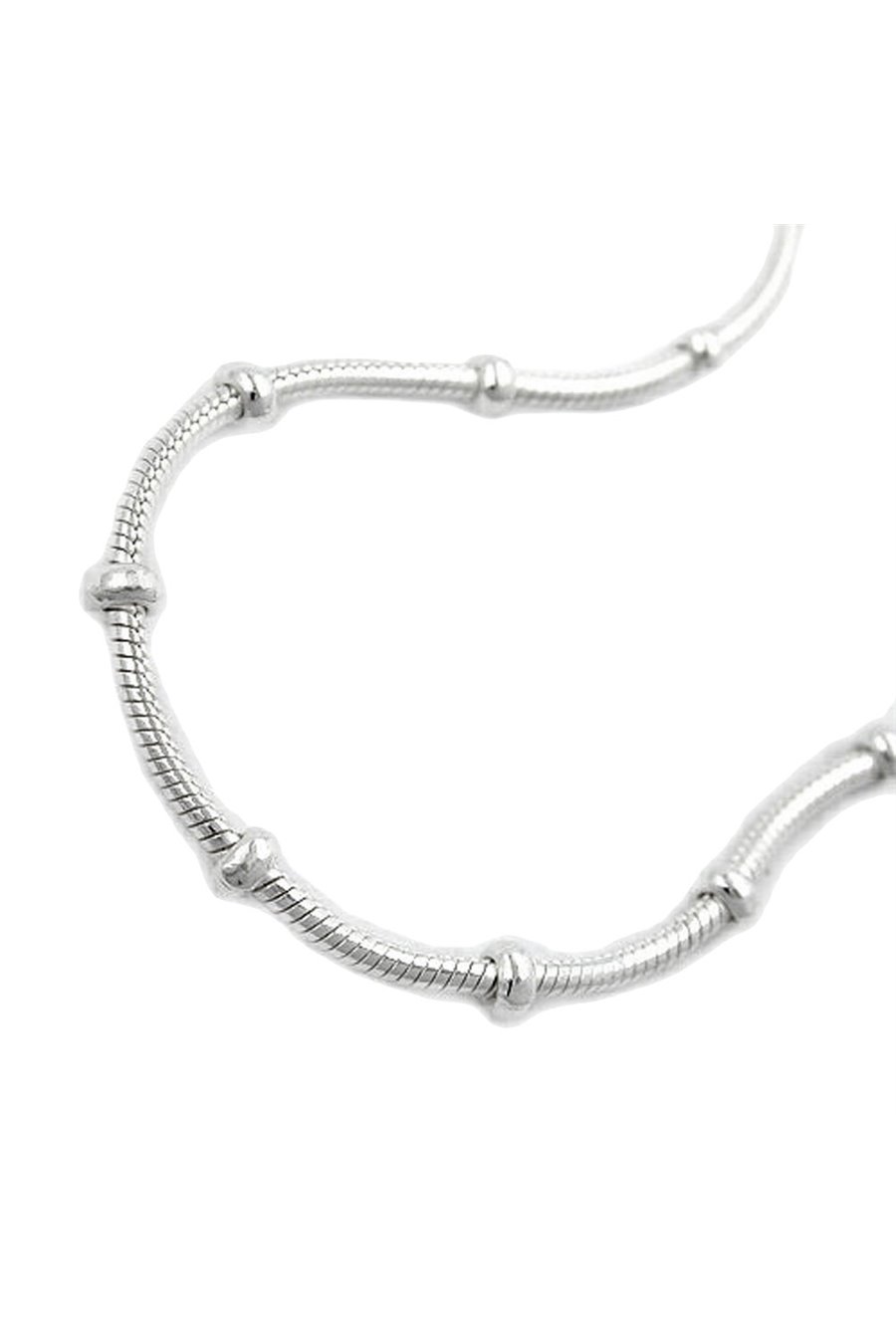 SNAKE AND BALL CHAIN SILVER 925 19CM