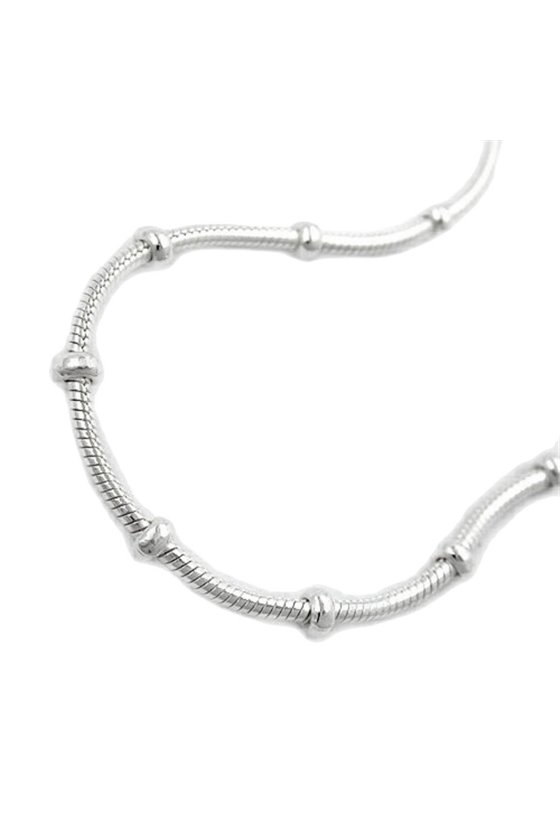 SNAKE AND BALL CHAIN SILVER 925 19CM