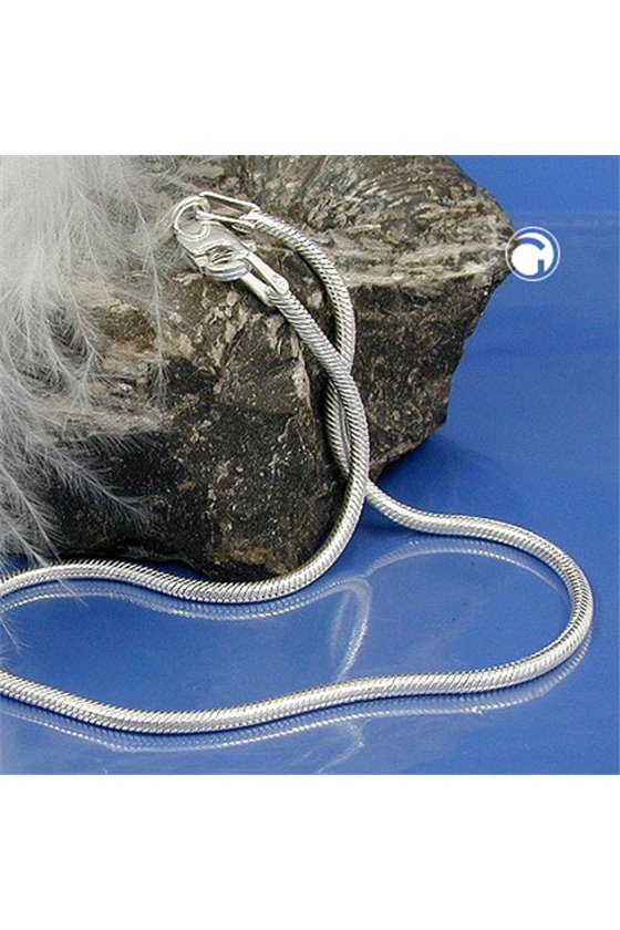 BRACELET ROUND SNAKE CHAIN SILVER 925 19CM