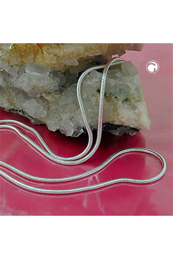 NECKLACE ROUND SNAKE CHAIN SILVER 925 40CM