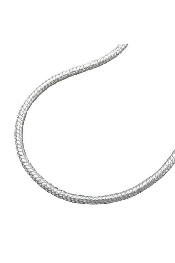 NECKLACE ROUND SNAKE CHAIN 1,3MM SILVER 925 36CM