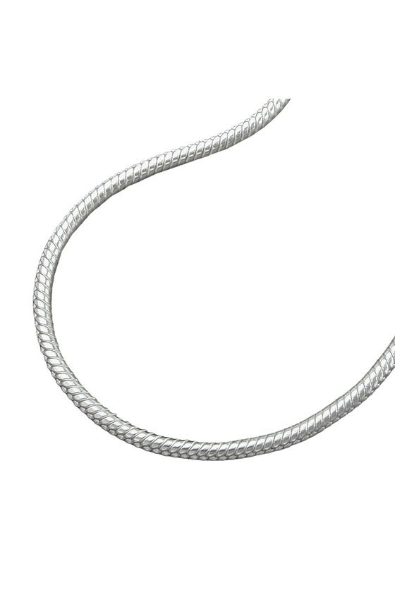 BRACELET ROUND SNAKE CHAIN 1.3 MM SILVER 925 19CM