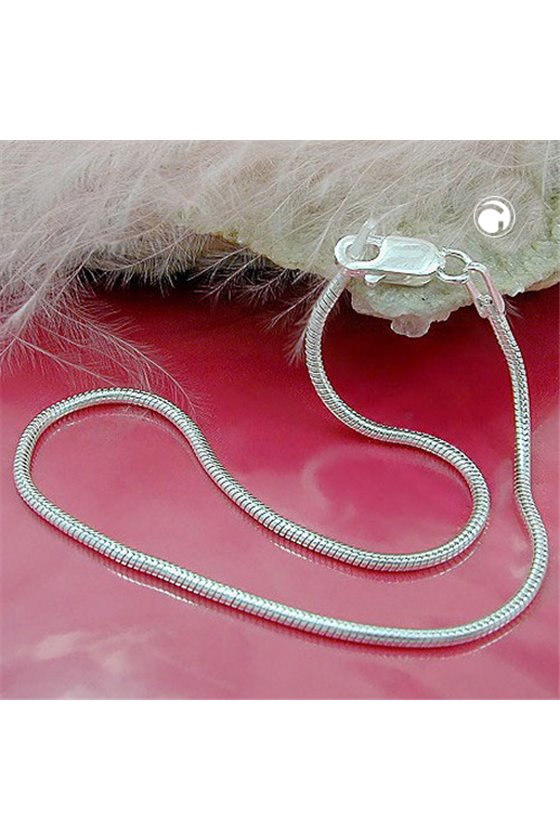 BRACELET ROUND SNAKE CHAIN 1.3 MM SILVER 925 19CM
