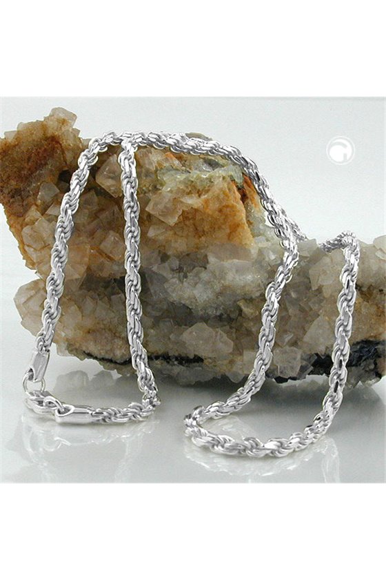 NECKLACE TIGHT ROPE CHAIN SILVER 925 50CM