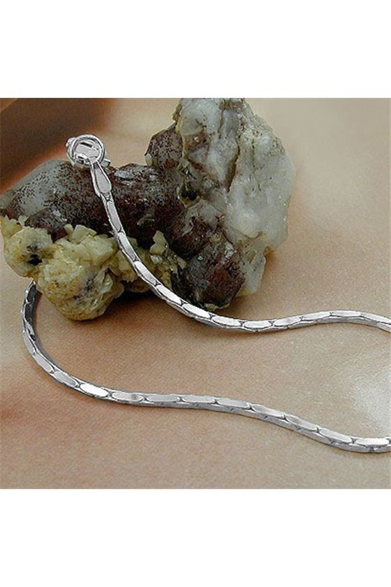 BRACELET EDGED COBRA CHAIN SILVER 925 19CM