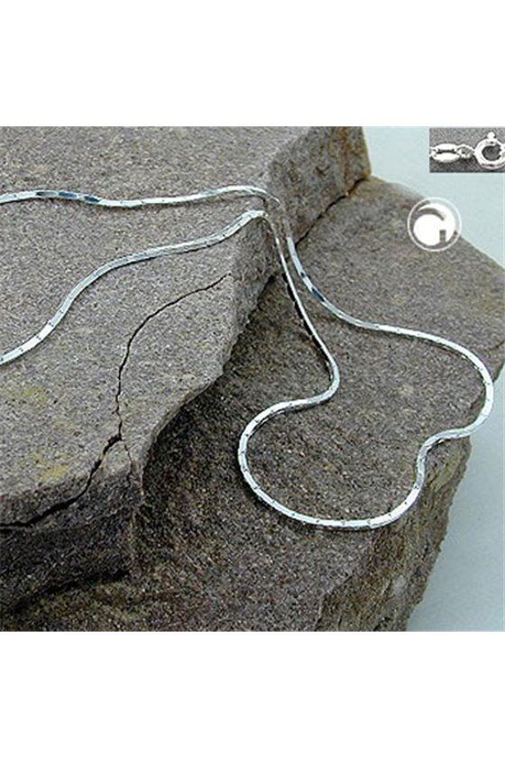NECKLACE SQUARE COBRA CHAIN SILVER 925 45CM