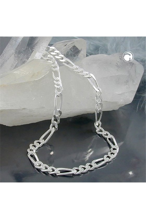 BRACELET THIN FIGARO CHAIN SILVER 925 19CM