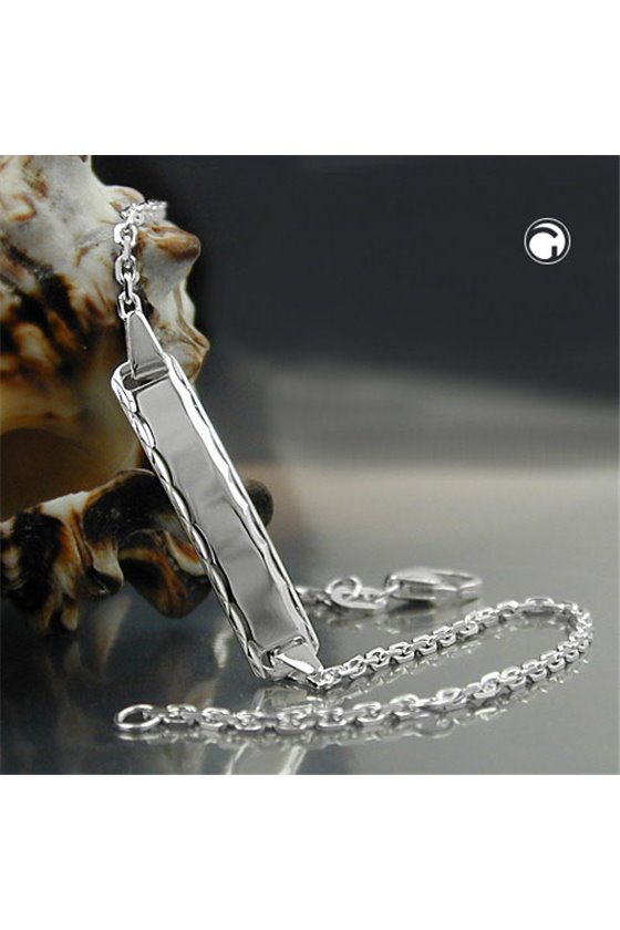 ID BRACELET ANCHOR CHAIN SILVER 925 18CM