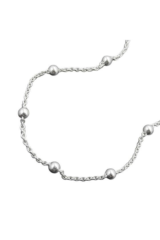 ANKLE CHAIN WITH 12 BALLS SILVER 925 25CM