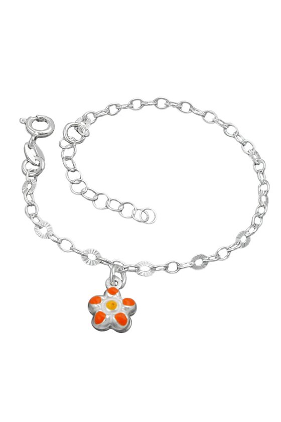 BRACELET ANCHOR CHAIN FLOWER SILVER 925