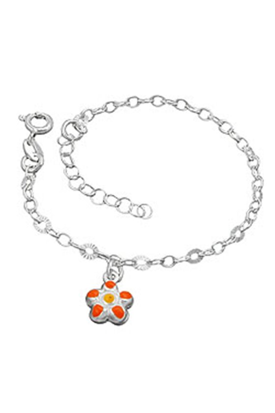 BRACELET ANCHOR CHAIN FLOWER SILVER 925