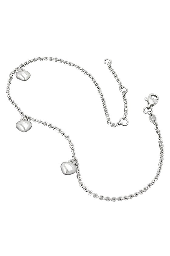 ANKLE CHAIN DOUBLE TRACE SILVER 925 27CM