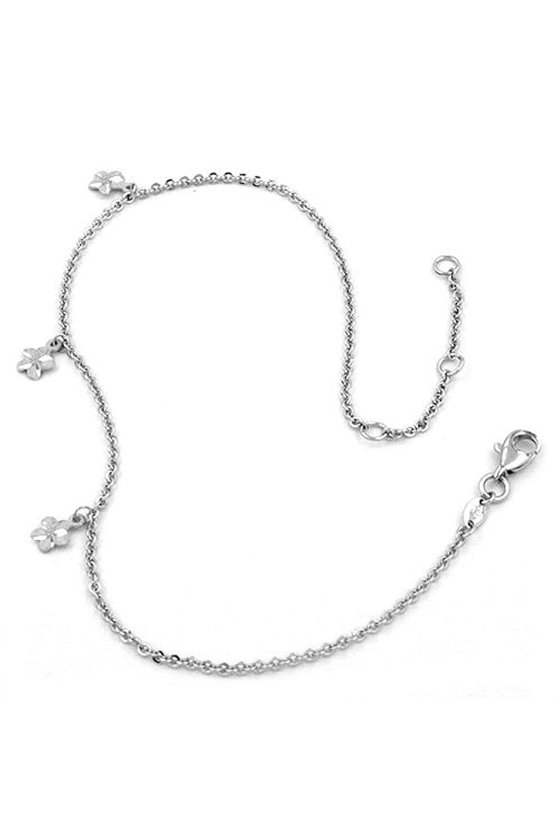ANKLE CHAIN DOUBLE TRACE SILVER 925 27CM