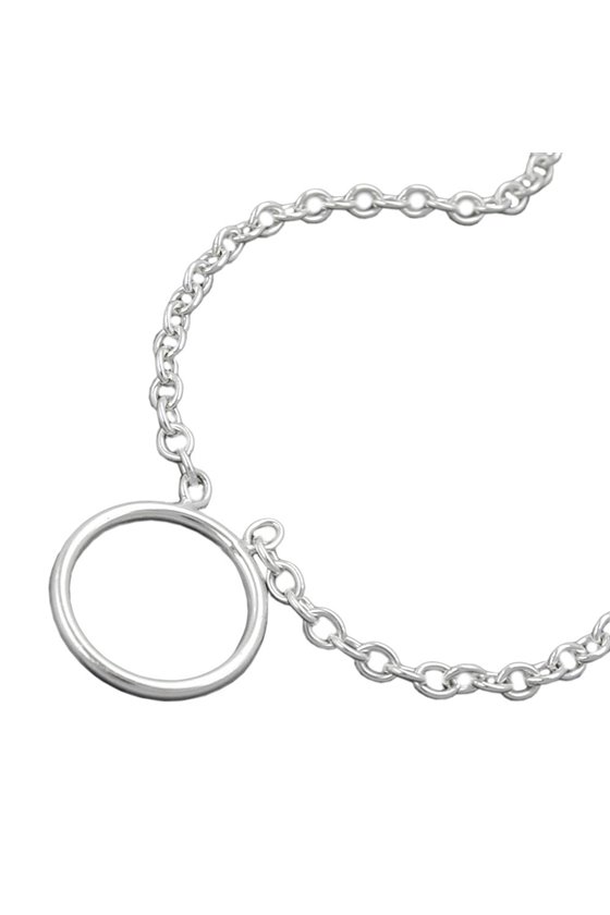 ANCHOR CHAIN RING FOR CHARMS SILVER 925 38CM