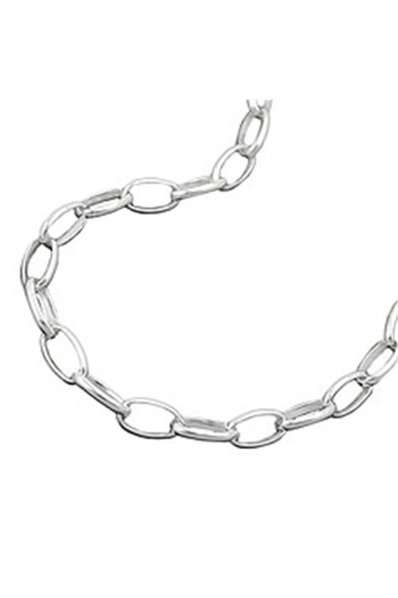 BRACELET OVAL ANCHOR CHAIN SILVER 925 19CM
