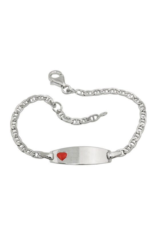 ID BRACELET FOR KIDS HEART SILVER 925