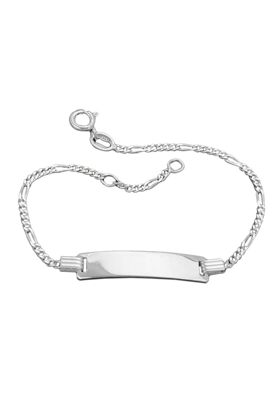 ID BRACELET FIGARO CHAIN SILVER 925 17CM