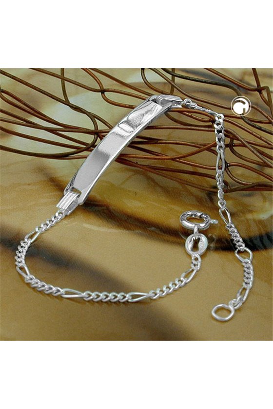ID BRACELET FIGARO CHAIN SILVER 925 17CM