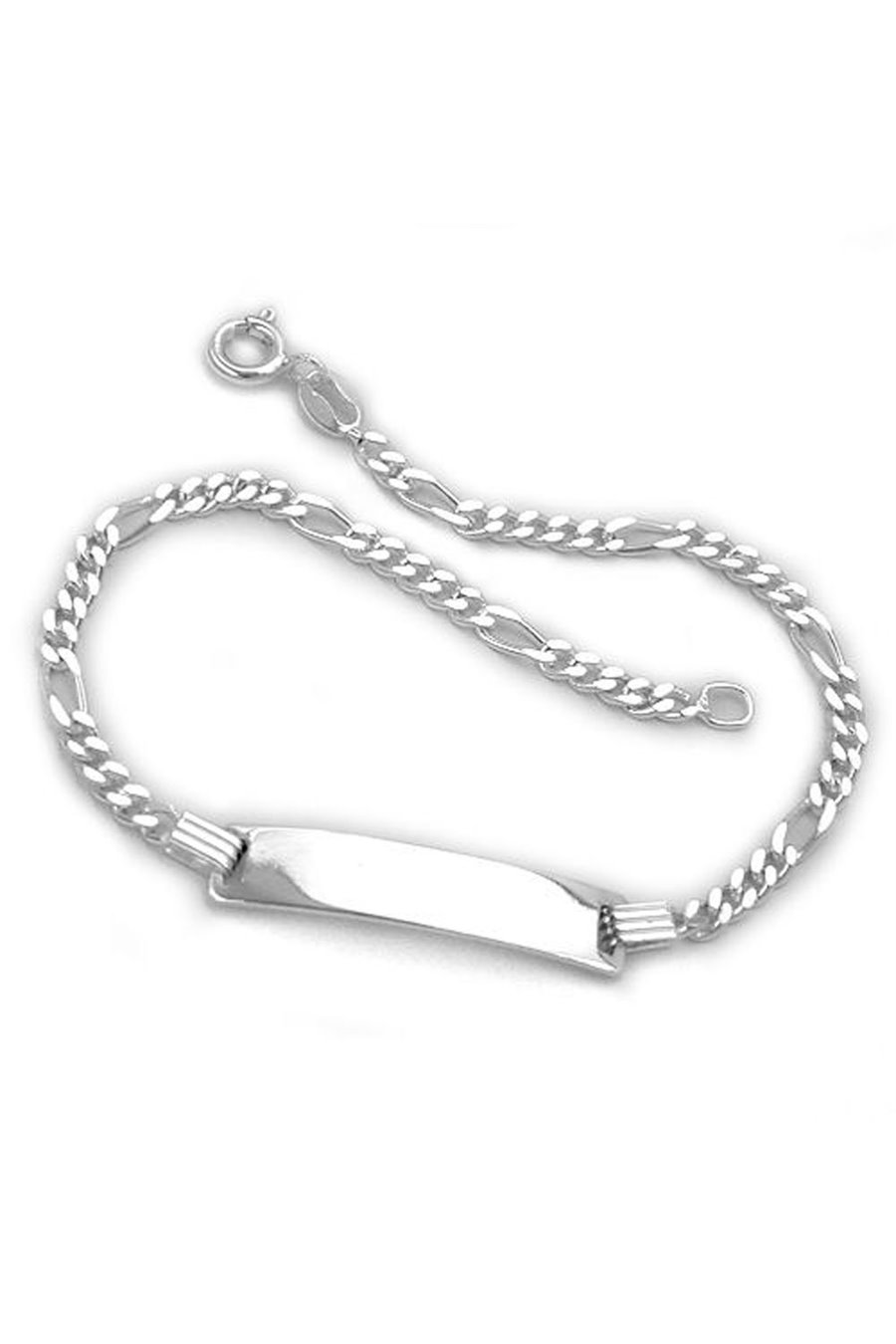 ID BRACELET FIGARO CHAIN SILVER 925 19CM