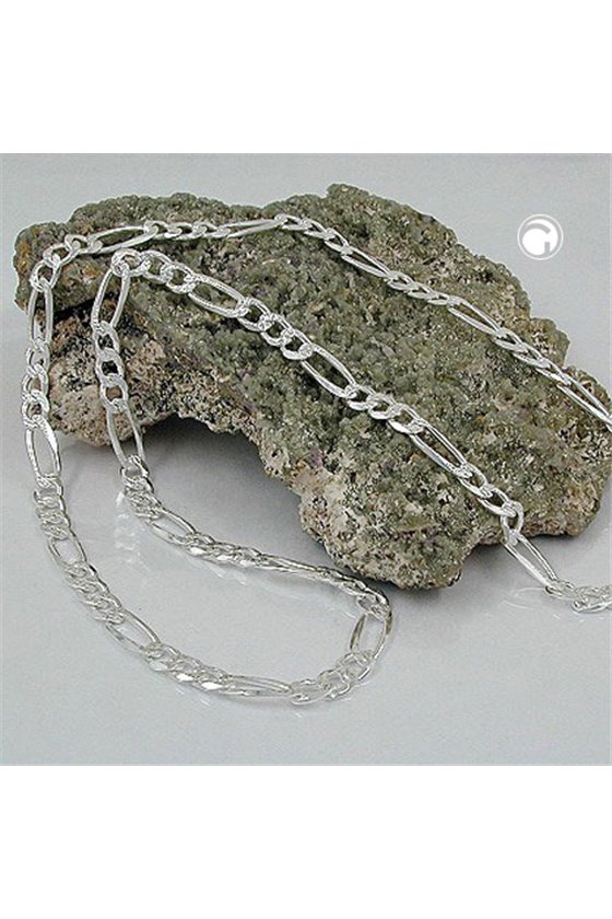 NECKLACE FIGARO CHAIN 5MM SILVER 925 55CM