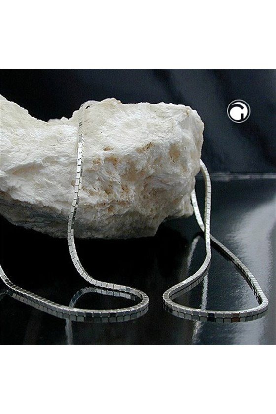 BOX CHAIN DIAMOND CUT SILVER 925 45CM