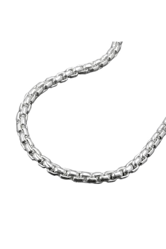BOX CHAIN ROUNDED LINKS SILVER 925 80CM