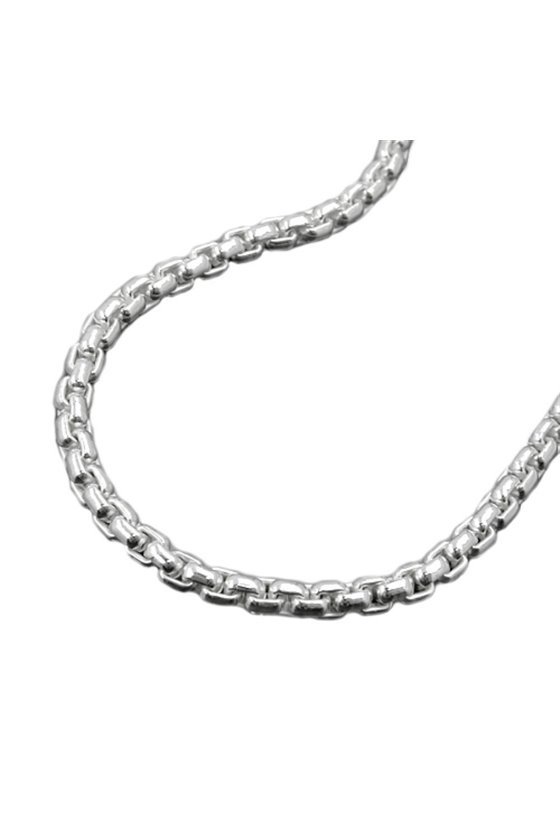 BOX CHAIN ROUNDED LINKS SILVER 925 80CM