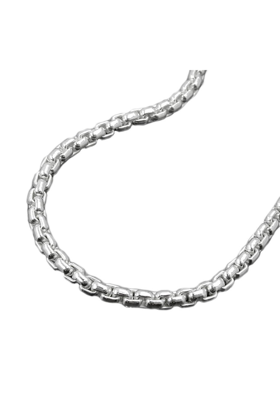 BOX CHAIN ROUNDED LINKS SILVER 925 70CM